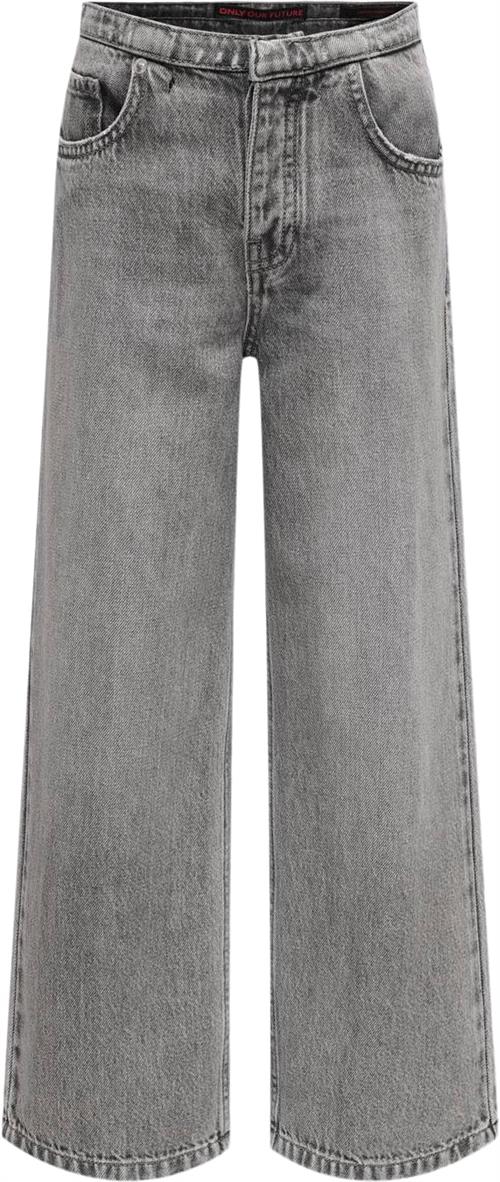 ONLY Kogspring Wide DNM JNS RED DIA Str 152 - Light Grey Denim Bukser hos Magasin