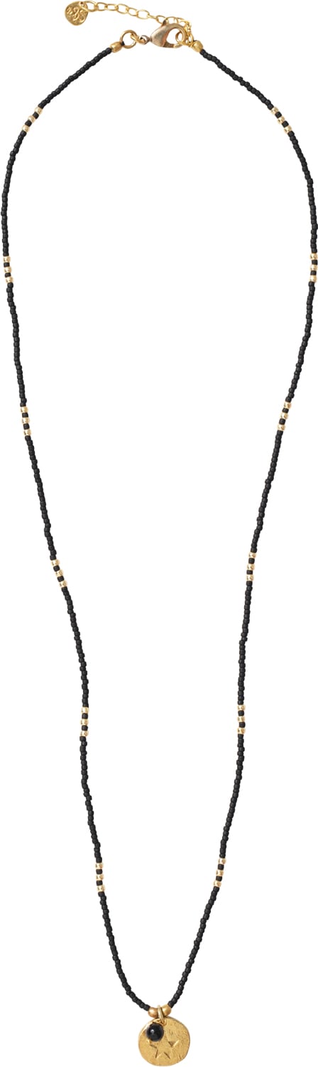 A Beautiful Story Timeless Black Onyx GC Necklace 52-55cm - Halskæder Med Vedhæng hos Magasin