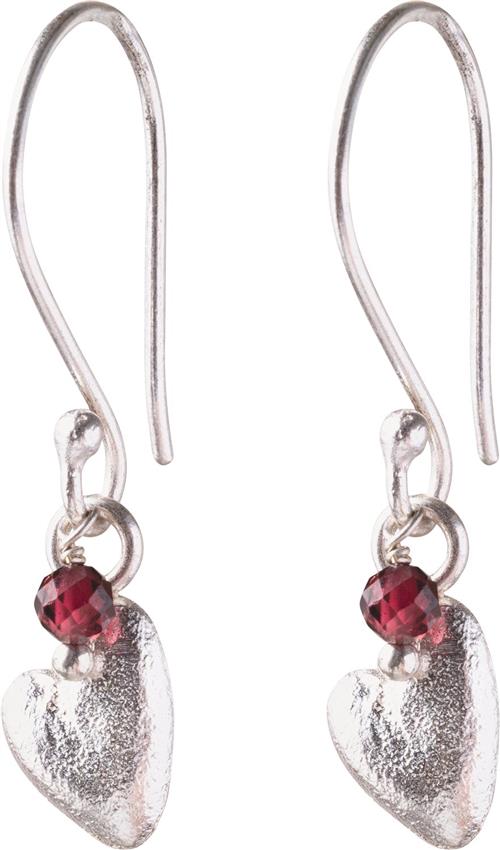 A Beautiful Story Generous Garnet Earrings SP 3cm - Øreringe hos Magasin