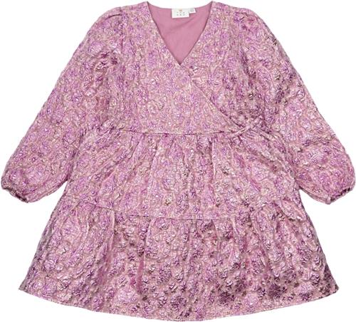 The New Tnmarla L_S Dress Str 98-104 cm/3-4 år - Crushed Berry Kjoler hos Magasin