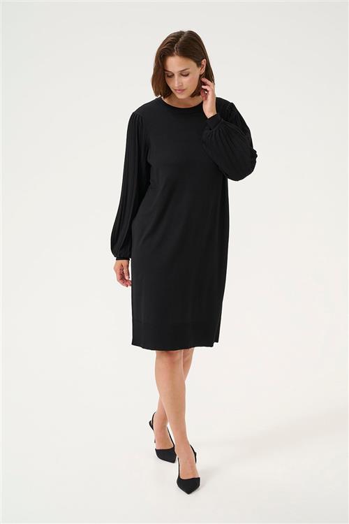 Se Kaffe Kalone Knit Dress Kvinde Black Deep Langærmede Bluser Str L - hos Magasin ved Magasin