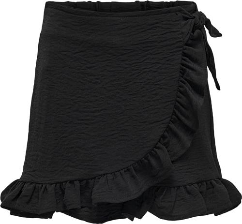 ONLY Kogmette Wrap Skort WVN Noos Str 140 - Sort Nederdele hos Magasin