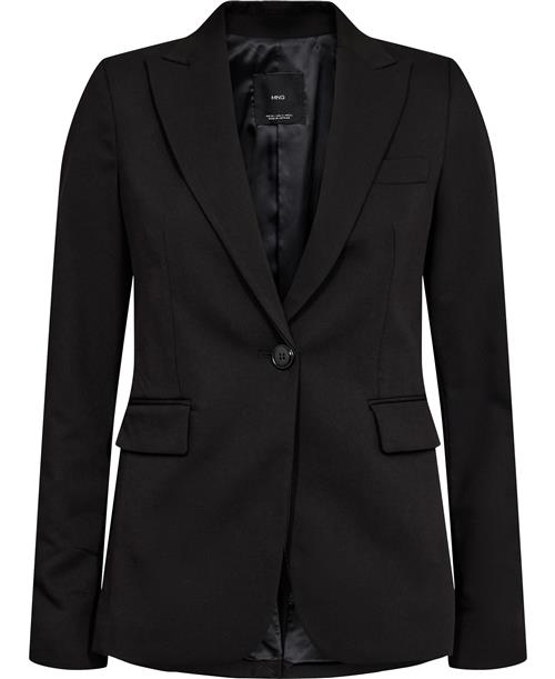 MANGO Fitted Suit Jacket Kvinde Black Blazere Regular Fit Str 42 - hos Magasin