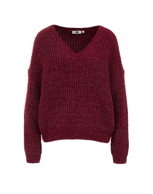 WE Fashion Pullover  vinrød / hvid