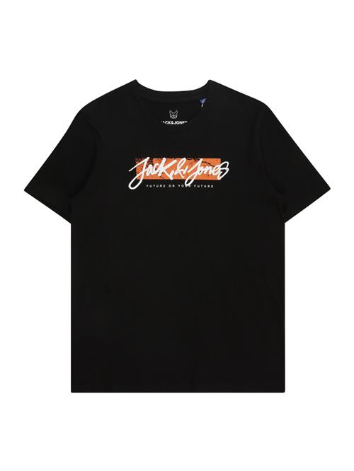 Jack & Jones Junior Shirts 'JJTILEY'  orange / sort / hvid