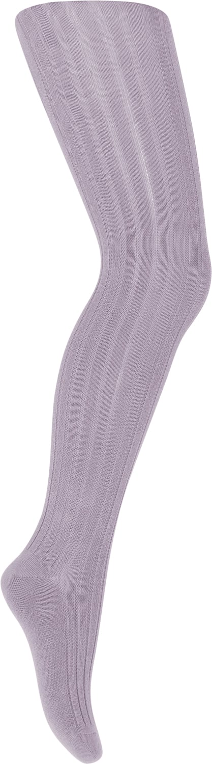 mpKids Cotton rib Tights Str 1 år / 80 cm - Lavender Sky Strømpebukser hos Magasin