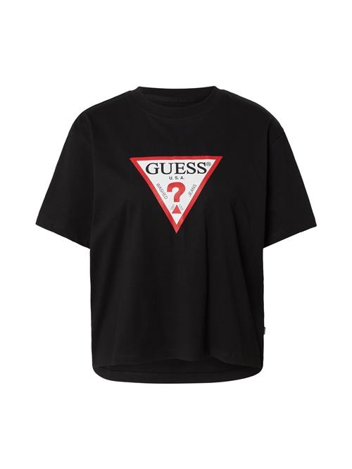 GUESS JEANS Shirts 'ICONIC'  rød / sort / hvid