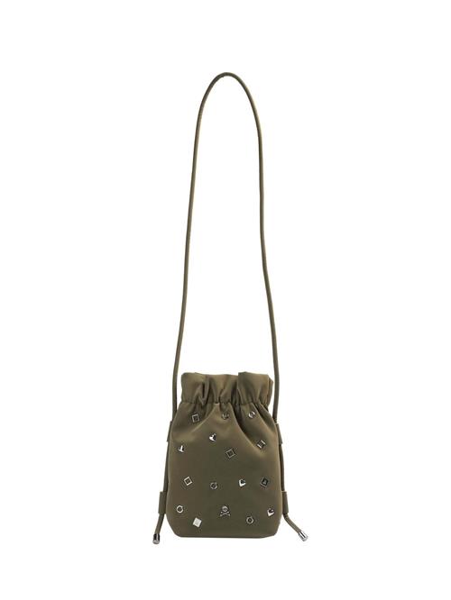 Scalpers Skuldertaske 'Eylet Sac'  khaki / sølv