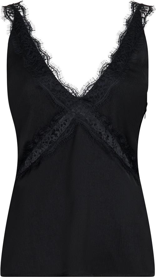 Neo Noir Vixen Lace Top Kvinde Black Tanktoppe Str 36 - hos Magasin