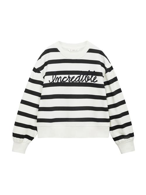 MANGO KIDS Sweatshirt 'CAMILA'  ecru / sort