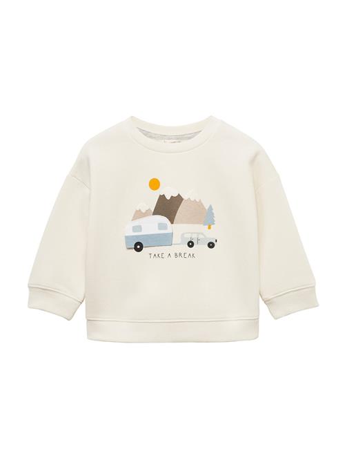 MANGO KIDS Sweatshirt 'BREAK'  ecru / lyseblå / brun / gul