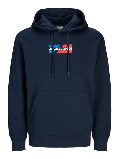 JACK & JONES Sweatshirt 'JJECORP'  blå / navy / rød / hvid