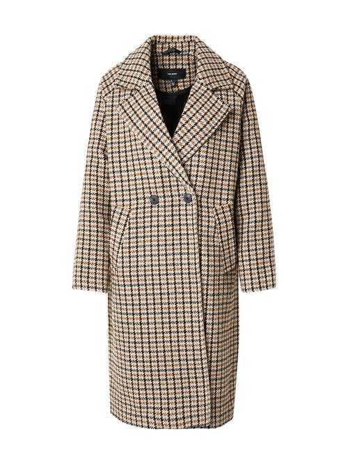 VERO MODA Overgangsfrakke 'Hannah'  mørkebeige / brun / sort
