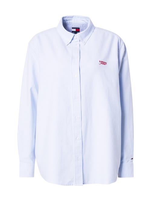 Tommy Jeans Bluse  lyseblå / blodrød