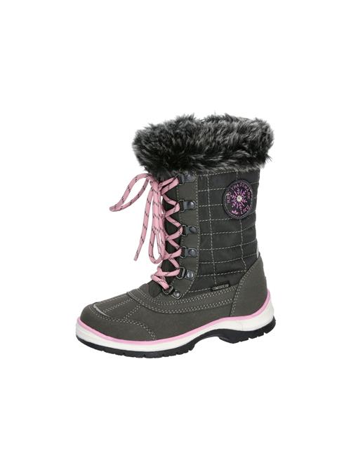 Se LICO Snowboots 'Lillesand'  lysegrå / mørkegrå / lys pink / sort ved About You