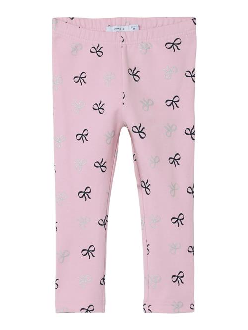 NAME IT Leggings 'NMFRUE'  lyserød / sort / sølv