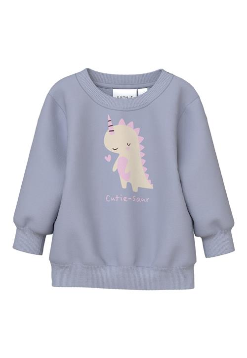 NAME IT Sweatshirt 'NBFVRILLIE'  lyseblå / blomme / sort / hvid