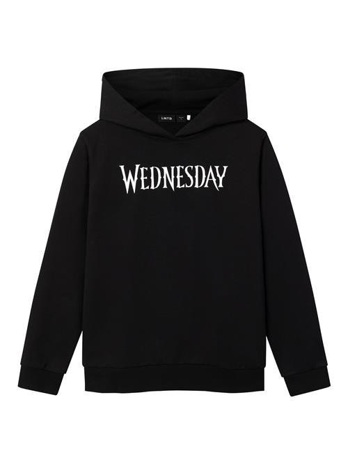 NAME IT Sweatshirt 'Wednesday'  grå / sort / hvid