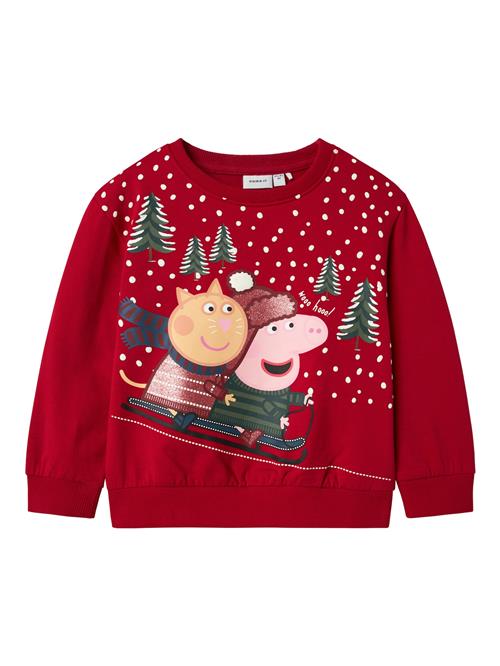 Se NAME IT Sweatshirt 'NMFOLGA PEPPAPIG'  mørkegrøn / lyseorange / lyserød / rød ved About You