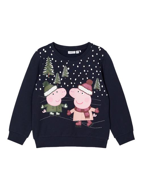 Se NAME IT Sweatshirt 'NMFOLGA PEPPAPIG'  navy / mørkegrøn / lyserød / hvid ved About You