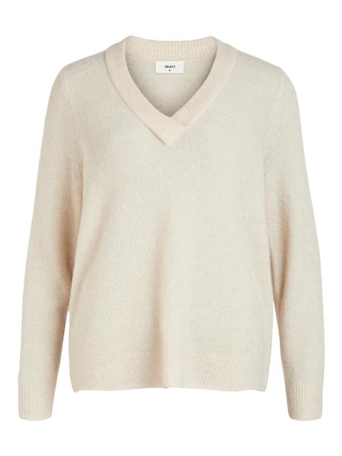 Se OBJECT Pullover 'Ellie'  creme / sort / hvid ved About You