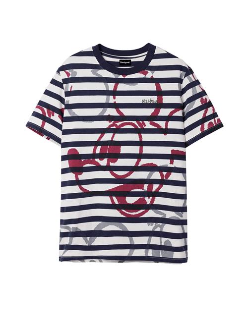 Desigual Bluser & t-shirts 'Striped Mickey Mouse'  marin / stone / bær / hvid