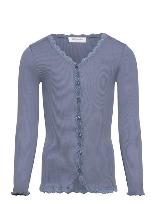 Rosemunde Kids Rkbeatha Ls Cardigan W/ Lace Rosemunde Kids Blue