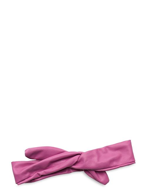 Corinne Leather Hairband Wire Corinne Pink