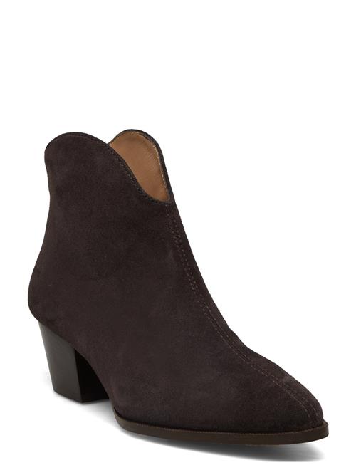 Se ANGULUS Booties - Block Heel - With Elas ANGULUS Brown ved Booztlet