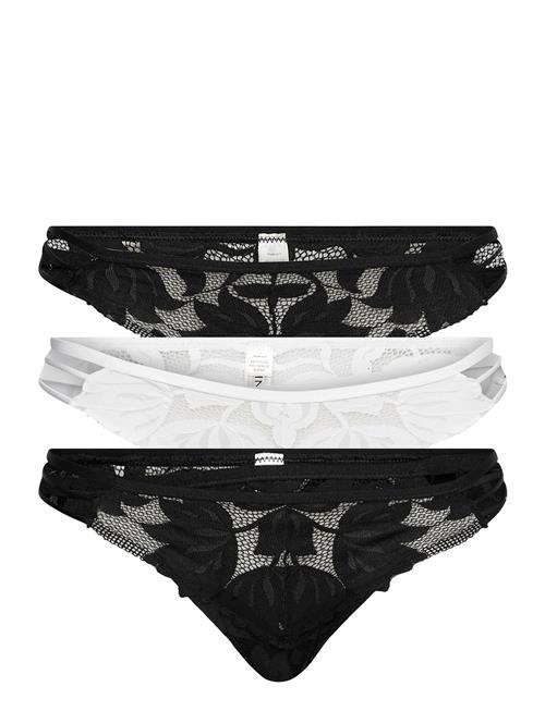 Lindex Brief 3 P Brazilian Tanga Flo Lindex Black