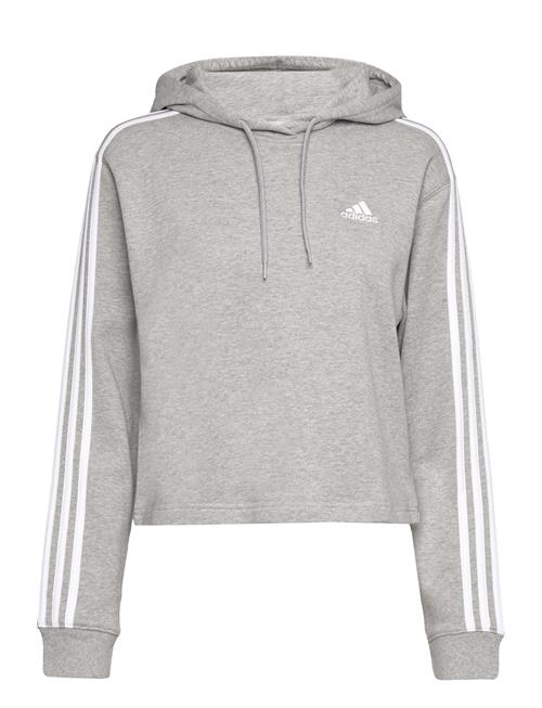 adidas Sportswear Essentials 3-Stripes French Terry Crop Hoodie Adidas Sportswear Grey