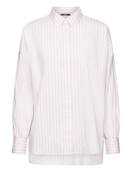 Esprit Collection Striped Over D High Low Blouse Esprit Collection Pink