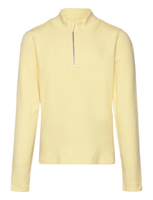 LMTD Nlfdida Ls Short Half Zip Top LMTD Yellow