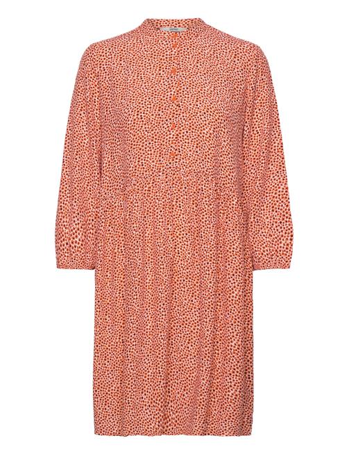 Woven Midi Dress With All-Over Pattern Esprit Casual Orange