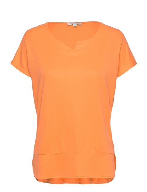 Tom Tailor T-Shirt Fabric Mix Tom Tailor Orange