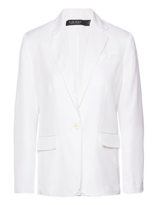 Se Lauren Ralph Lauren Airy Viscose Twill-Jacket Lauren Ralph Lauren White ved Booztlet