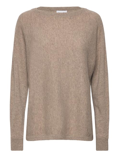 Davida Cashmere Boat Neck Loose Sweater Davida Cashmere Beige