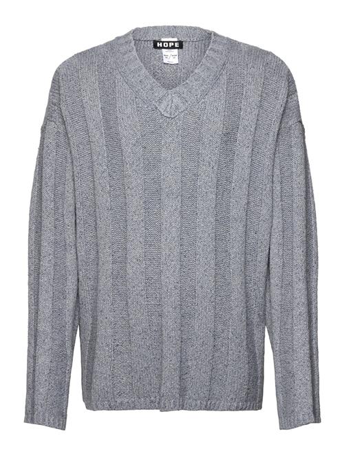 Hope Over D V-Neck Sweater Hope Grey