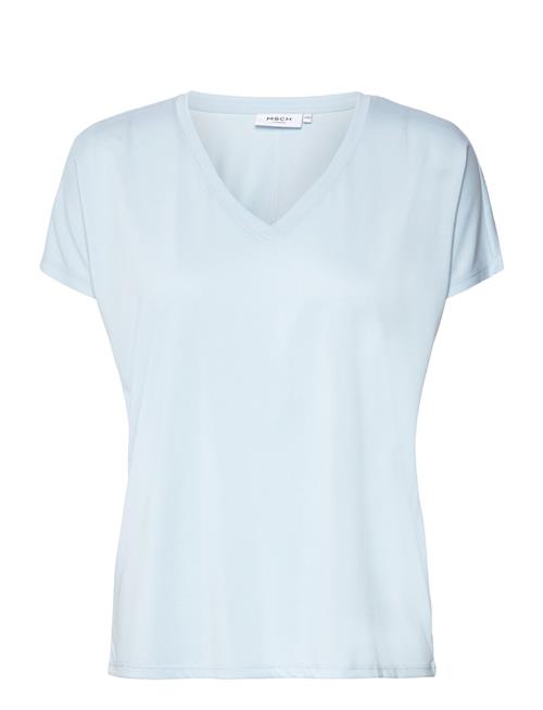 Se MSCH Copenhagen Mschfenya Modal V Neck Tee MSCH Copenhagen Blue ved Booztlet