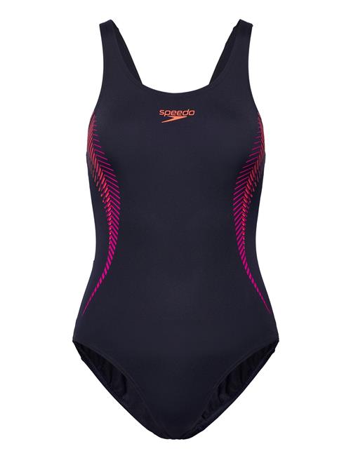 Speedo Womens Placement Muscleback Speedo Navy