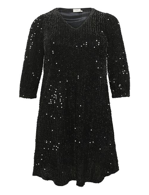 Kaffe Curve Kcbente Sequin Dress Kaffe Curve Black