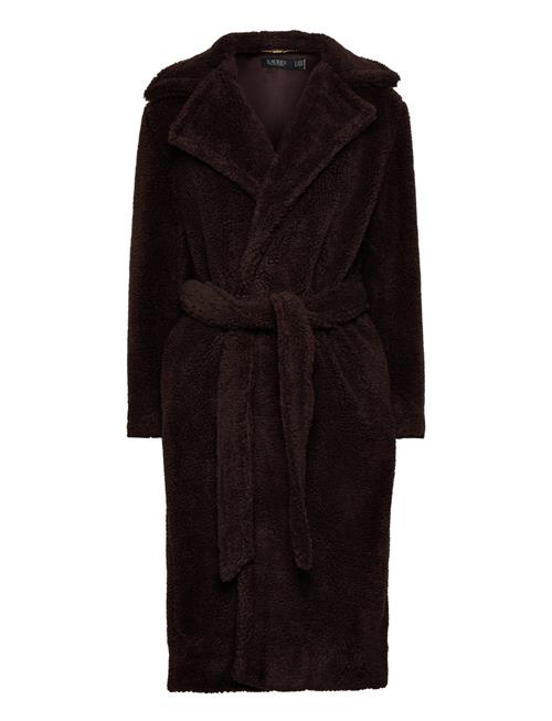 Lauren Ralph Lauren Belted Fleece Wrap Coat Lauren Ralph Lauren Brown