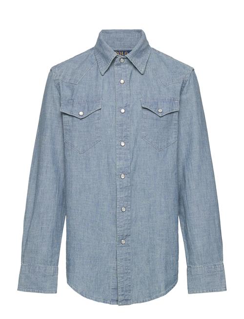 Ralph Lauren Kids Cotton Chambray Western Shirt Ralph Lauren Kids Blue