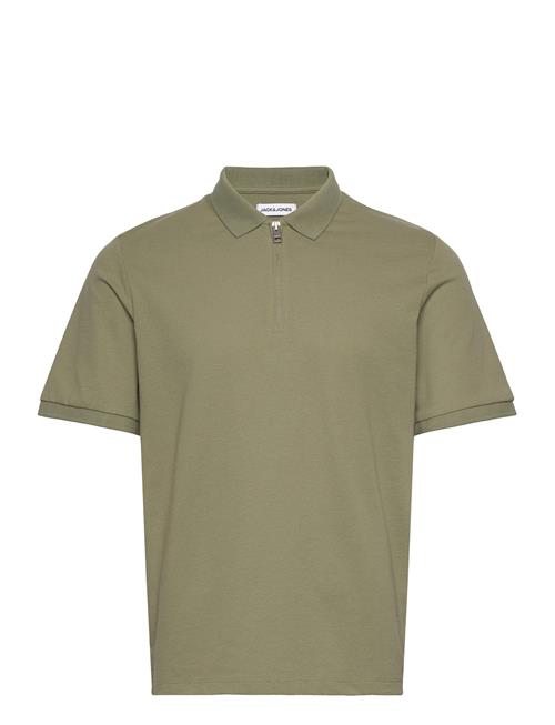 Jack & Jones Jjemac Zip Ss Polo Sn Jack & J S Green