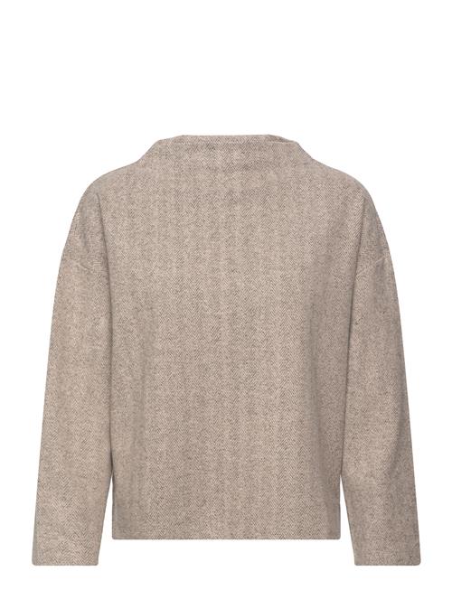 Sweatshirt Stand Up Collar Tom Tailor Beige