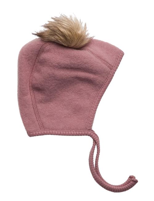 Wool Beanie W. Pom Pom Mikk-line Pink