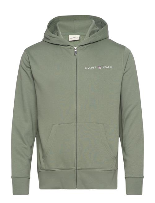 Se GANT Printed Graphic Full Zip Hoodie GANT Green ved Booztlet