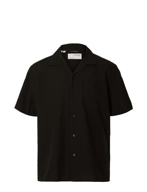 Selected Homme Slhrelaxnew-Linen Shirt Ss Resort Selected Homme Black