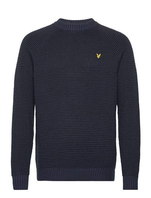 Lyle & Scott Birdseye Mock Neck Jumper Lyle & Scott Navy