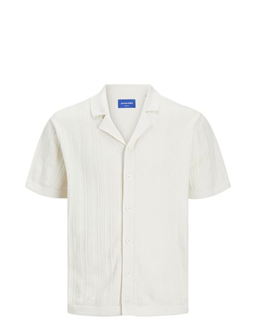 Jack & Jones Jorvalencia Structure Knit Ss Polo Sn Jack & J S White